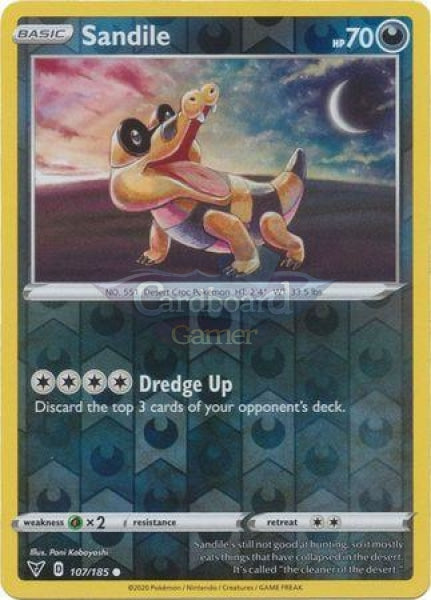 107/185 Sandile Common Reverse Holo Vivid Voltage Single Card