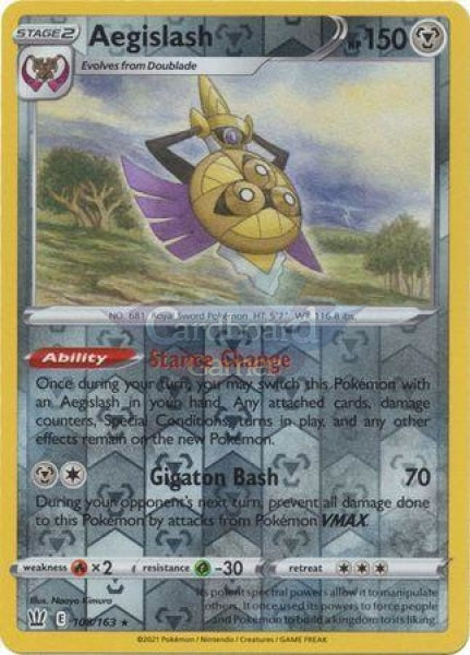 108/163 Aegislash Reverse Holo Rare Battle Styles Single Card