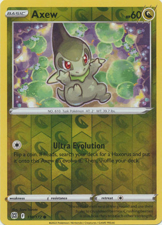 110/172 Axew Common Reverse Holo Brilliant Stars Pokemon TCG