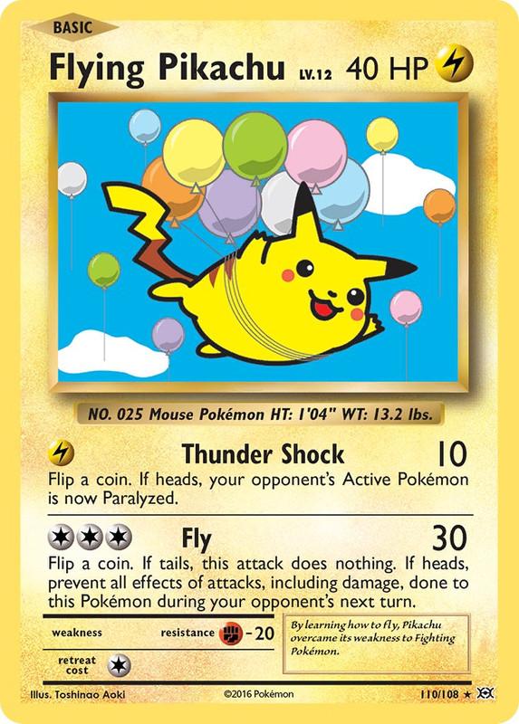 110/108 Flying Pikachu Secret Rare Evolutions