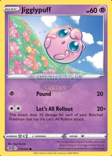 110/264 Jigglypuff Common Fusion Strike Single Card