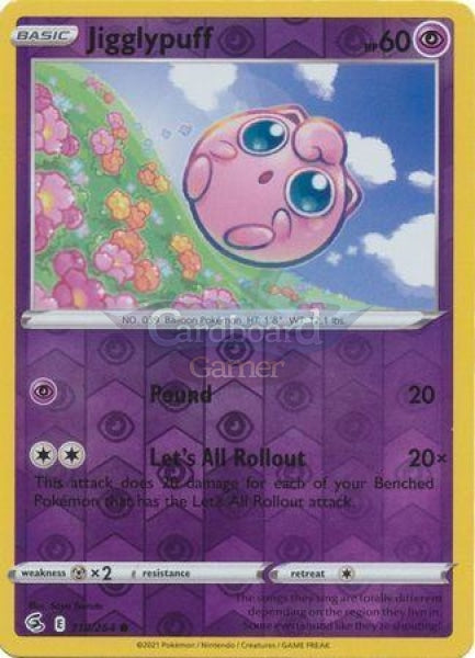 110/264 Jigglypuff Common Reverse Holo Fusion Strike Single Card