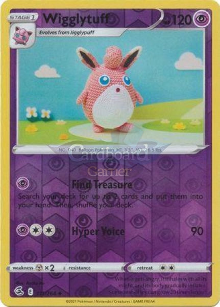 111/264 Wigglytuff Uncommon Reverse Holo Fusion Strike Single Card