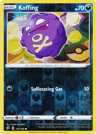 112/192 Koffing Common Reverse Holo Rebel Clash