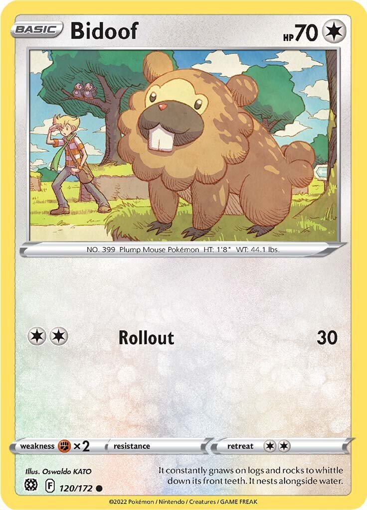 120/172 Bidoof Common Brilliant Stars Pokemon TCG