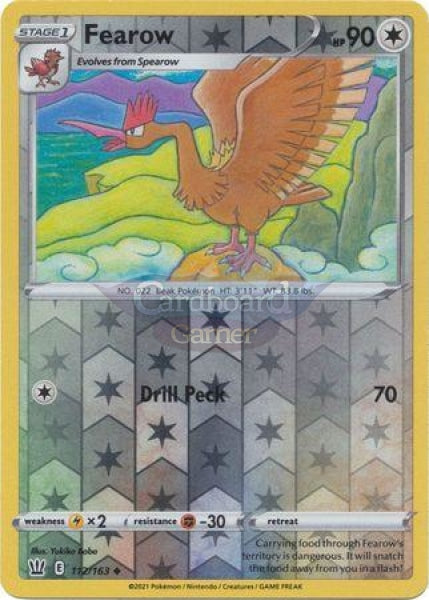 112/163 Fearow Reverse Holo Uncommon Battle Styles Single Card