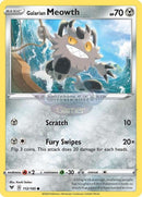 112/185 Galarian Meowth Common Vivid Voltage Single Card