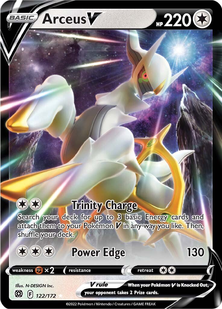 122/172 Arceus V Ultra Rare Brilliant Stars Pokemon TCG