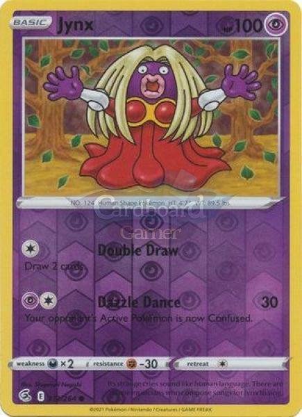 112/264 Jynx Common Reverse Holo Fusion Strike Single Card