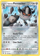 113/185 Galarian Perrserker Rare Vivid Voltage Single Card