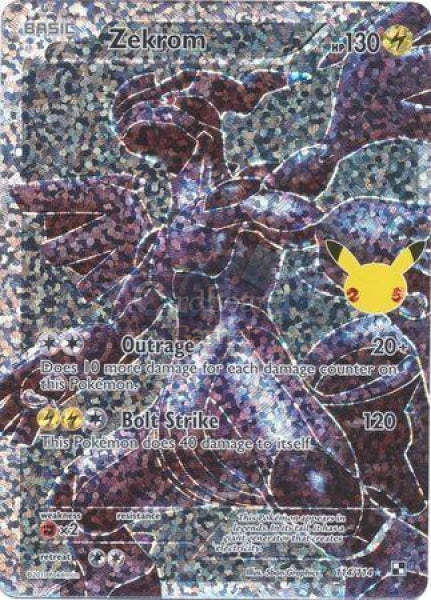 114/114 Zekrom Ultra Rare Celebrations Classic Collection Single Card