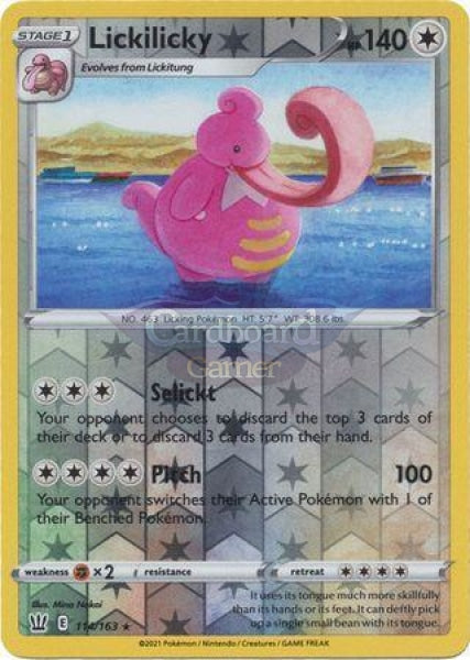 114/163 Lickilicky Reverse Holo Rare Battle Styles Single Card