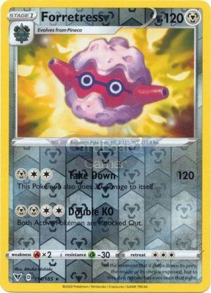 114/185 Forretress Rare Reverse Holo Vivid Voltage Single Card
