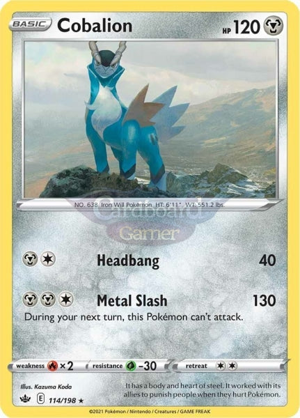 114/198 Cobalion Holo Rare Chilling Reign Single Card