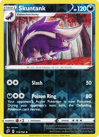 115/192 Skuntank Uncommon Reverse Holo Rebel Clash