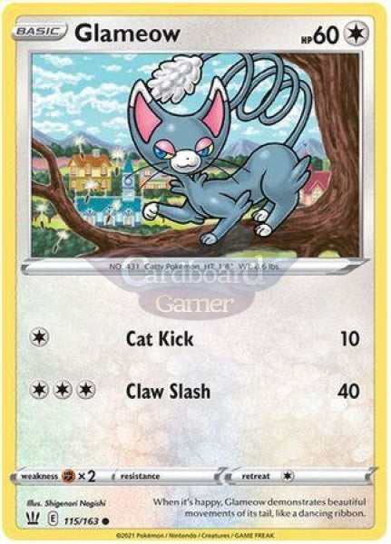 115/163 Glameow Common Battle Styles Single Card