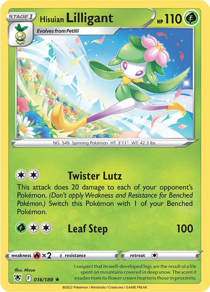 016/189 Hisuian Lilligant Holo Rare Astral Radiance