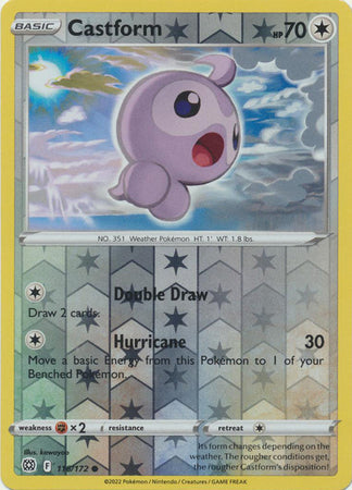 116/172 Castform Common Reverse Holo Brilliant Stars Pokemon TCG