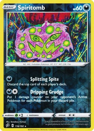 116/192 Spiritomb Rare Reverse Holo Rebel Clash