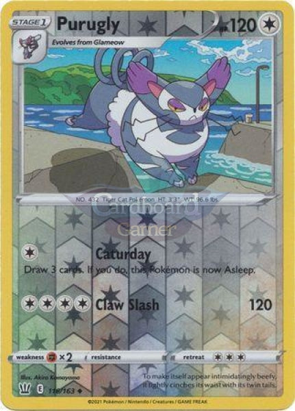 116/163 Purugly Reverse Holo Uncommon Battle Styles Single Card