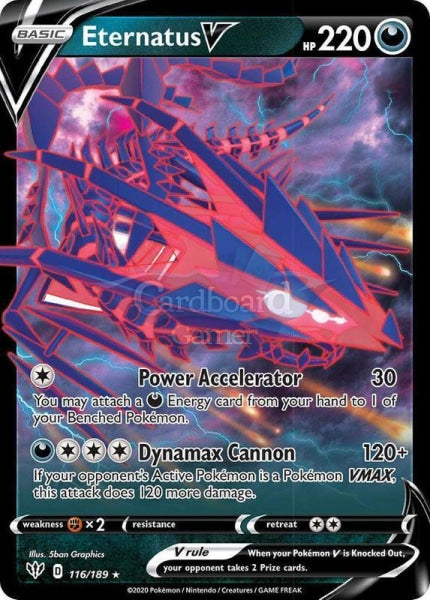 116/189 Eternatus V Ultra Rare Darkness Ablaze Single Card