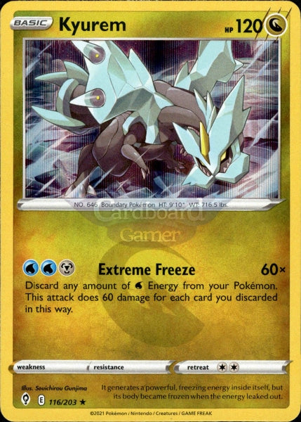 116/203 Kyurem Holo Rare Evolving Skies Single Card