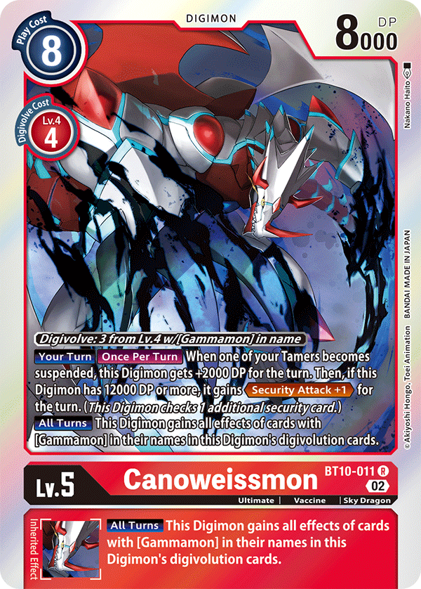 BT10-011 Canoweissmon Rare