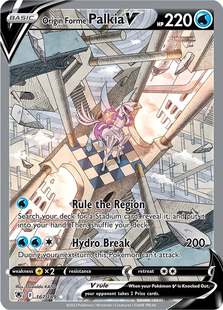 167/189 Origin Forme Palkia V Alternate Art Astral Radiance
