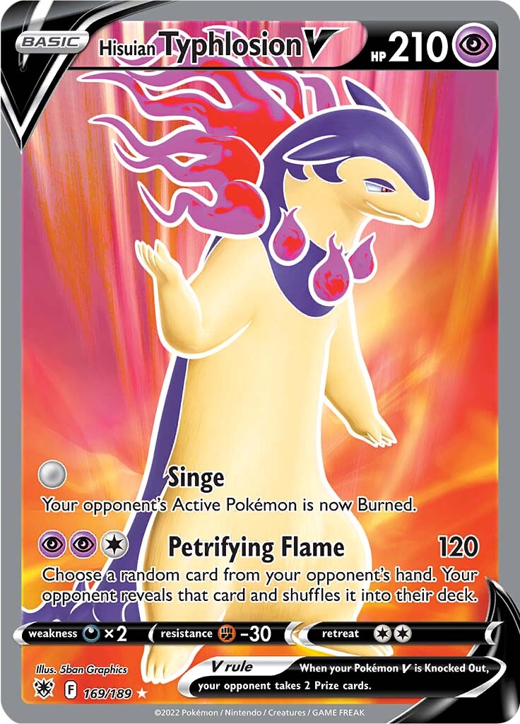 169/189 Hisuian Typhlosion V Full Art Astral Radiance