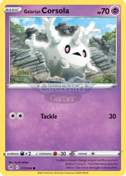 117/264 Galarian Corsola Common Fusion Strike Single Card