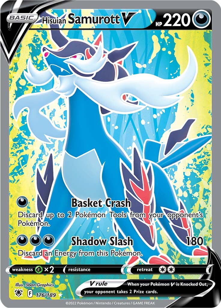 176/189 Hisuian Samurott V Full Art Astral Radiance