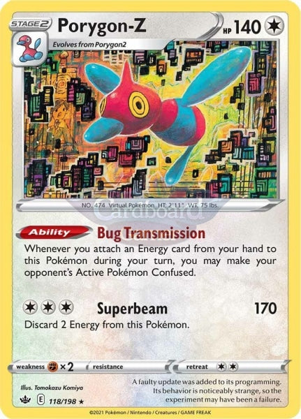 118/198 Porygon-Z Holo Rare Chilling Reign Single Card