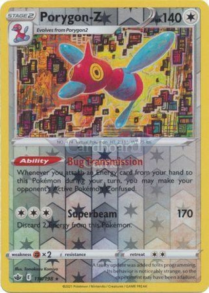 118/198 Porygon-Z Rare Reverse Holo Chilling Reign Single Card