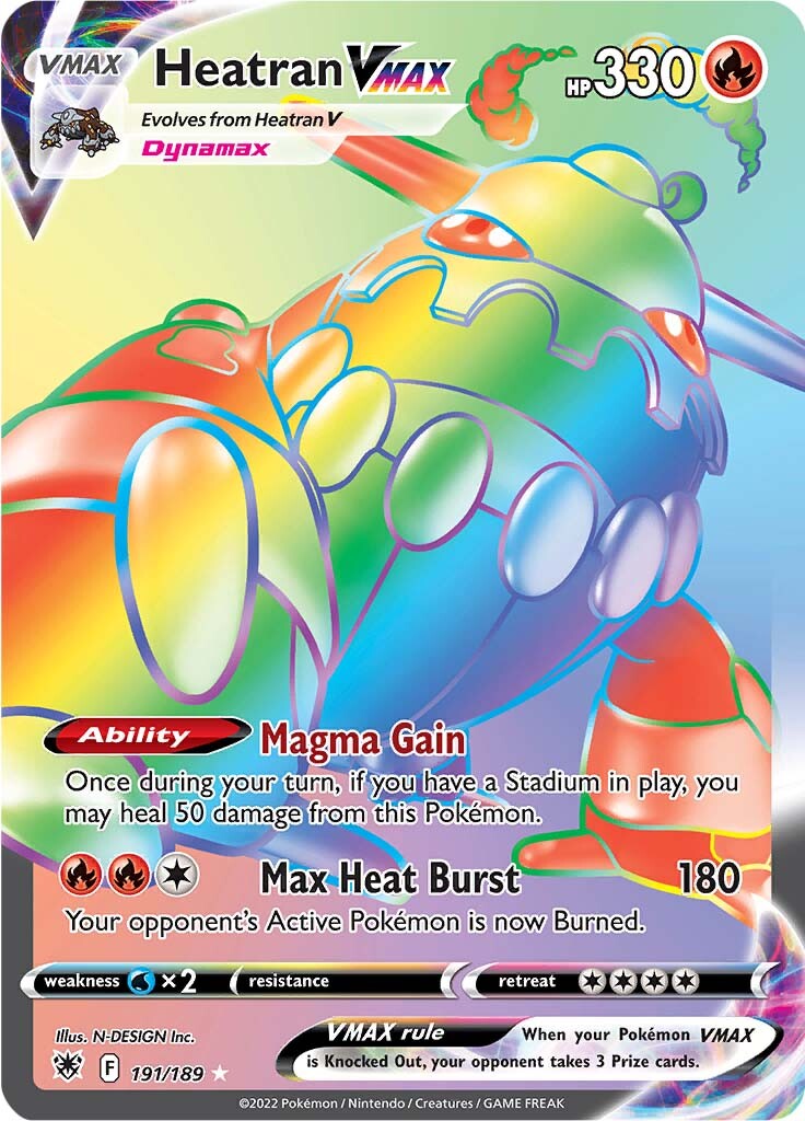191/189 Heatran VMAX Hyper Rare Astral Radiance