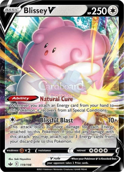 119/198 Blissey V Ultra Rare Chilling Reign Single Card