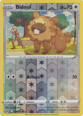 120/172 Bidoof Common Reverse Holo Brilliant Stars Pokemon TCG