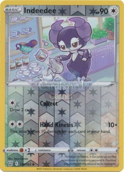 120/163 Indeedee Reverse Holo Uncommon Battle Styles Single Card