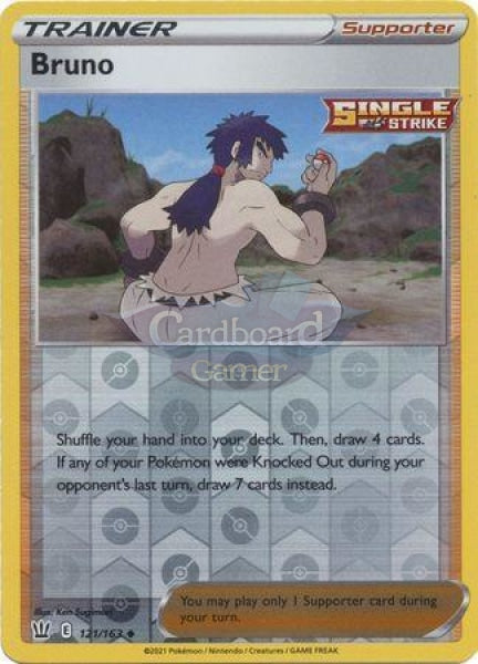 121/163 Bruno Supporter Reverse Holo Uncommon Battle Styles Single Card