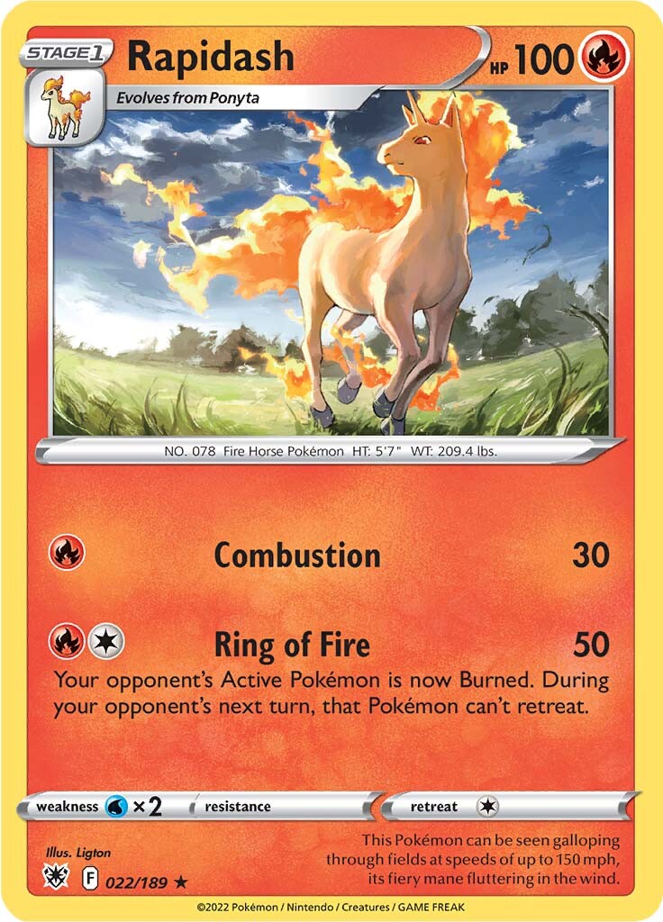 022/189 Rapidash Rare Astral Radiance