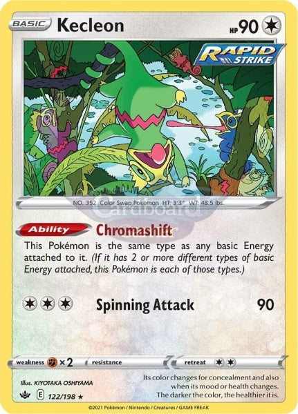 122/198 Kecleon Rare Chilling Reign Single Card