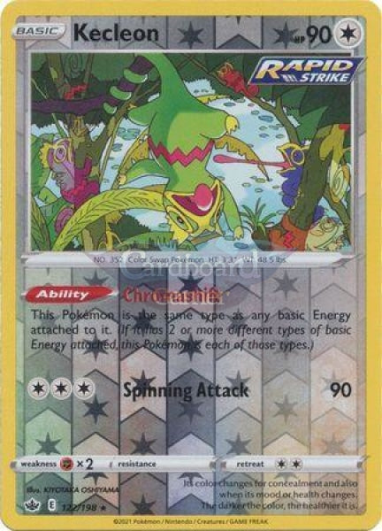 122/198 Kecleon Rare Reverse Holo Chilling Reign Single Card