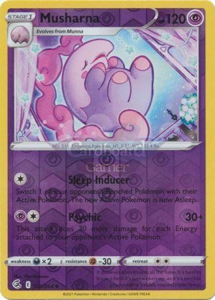 122/264 Musharna Uncommon Reverse Holo Fusion Strike Single Card