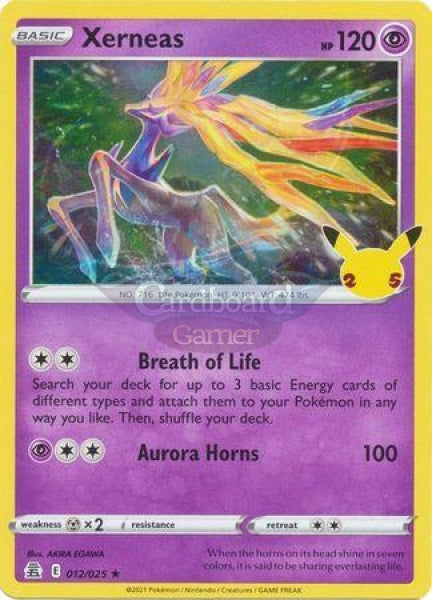 12/25 Xerneas Holo Rare Celebrations Single Card