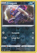 123/202 Croagunk Common Reverse Holo Sword & Shield