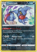 124/202 Toxicroak Rare Holo Reverse Holo Sword & Shield