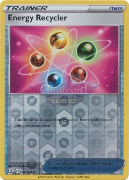 124/163 Energy Recycler Item Reverse Holo Uncommon Battle Styles Single Card