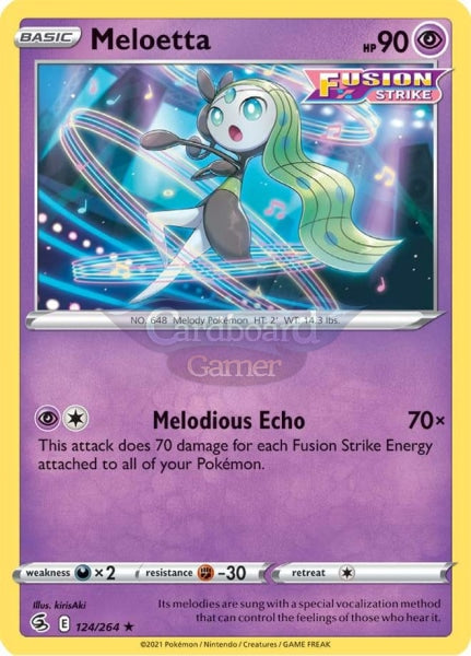 124/264 Meloetta Rare Fusion Strike Single Card