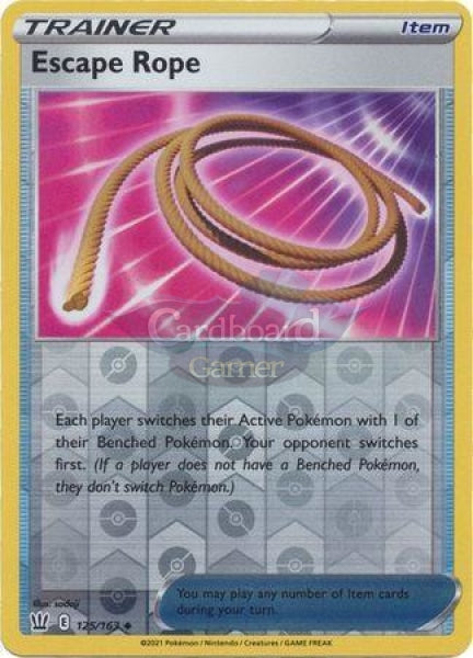 125/163 Escape Rope Item Reverse Holo Uncommon Battle Styles Single Card