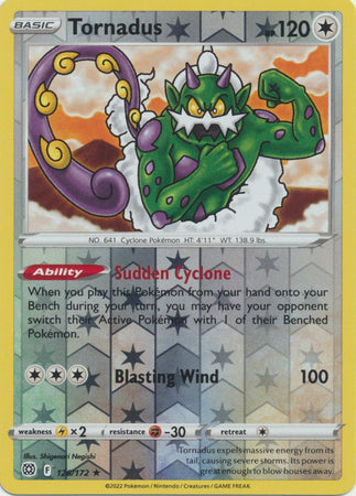 126/172 Tornadus Rare Reverse Holo Brilliant Stars Pokemon TCG