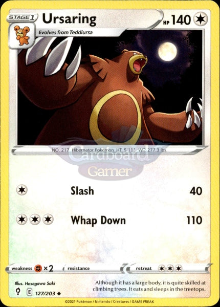 127/203 Ursaring Evolving Skies Single Card